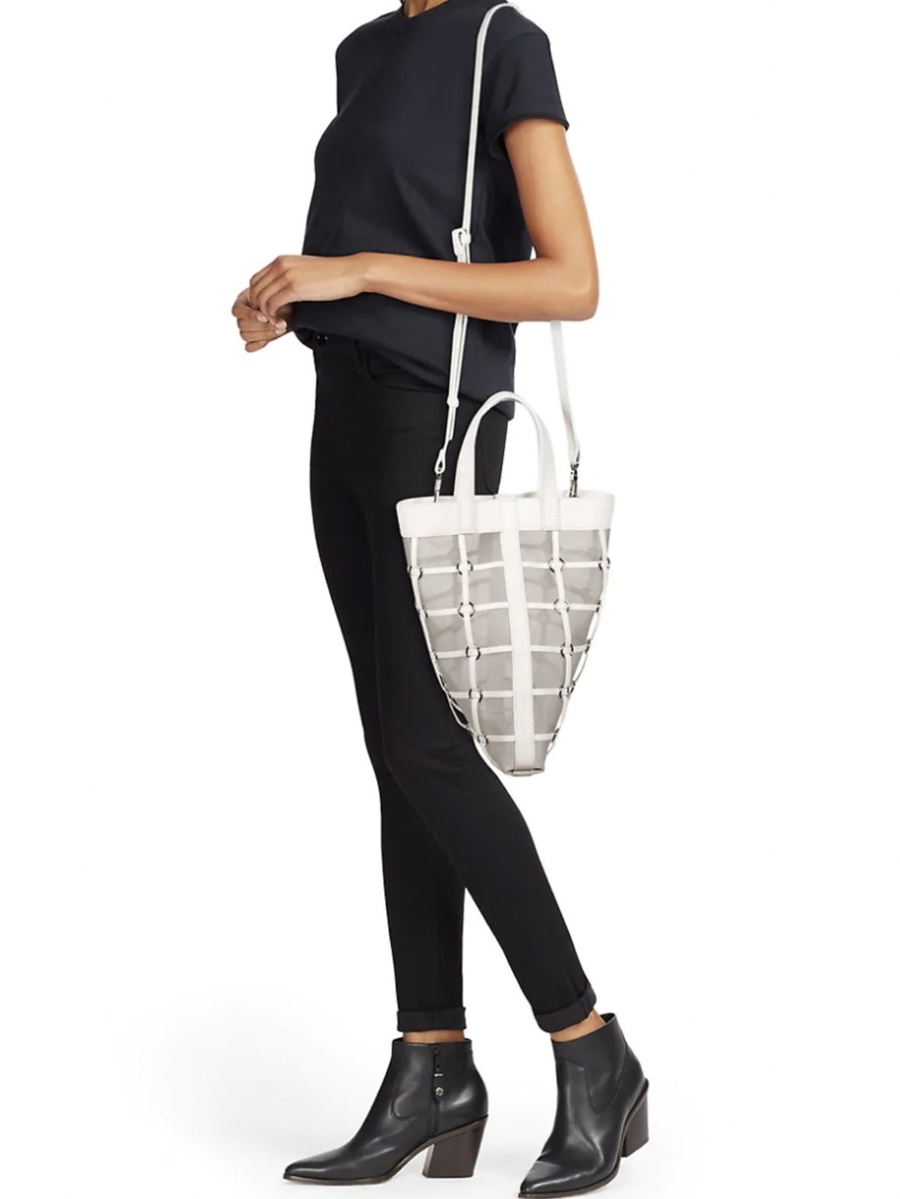 3.1 Phillip Lim Mini Billie Twisted Cage Tote White NWOT - Picture 2 of 8